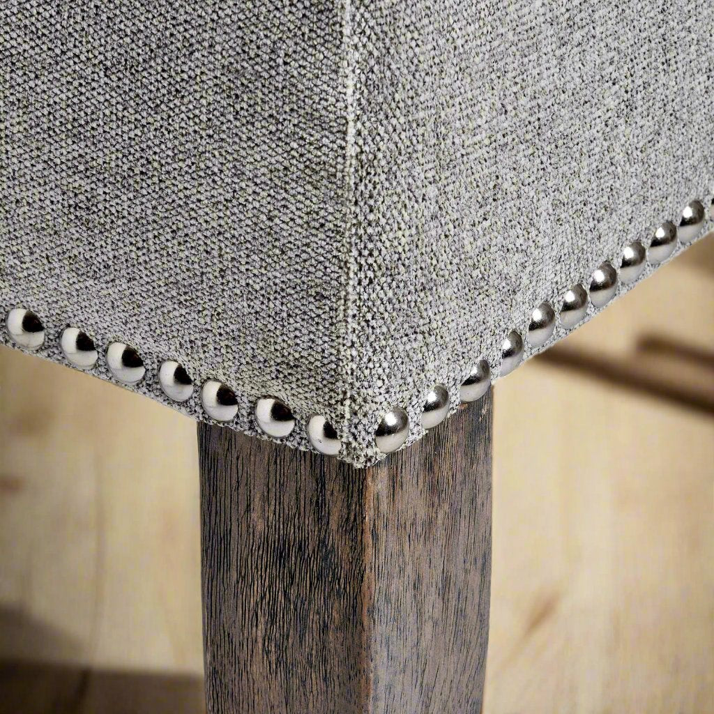 Silver Roll Top Dining Chair With Ring Pull