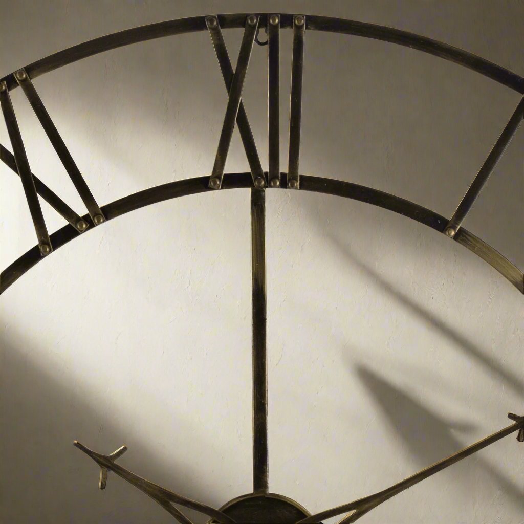 Large Antique Brass Large Skeleton Clock