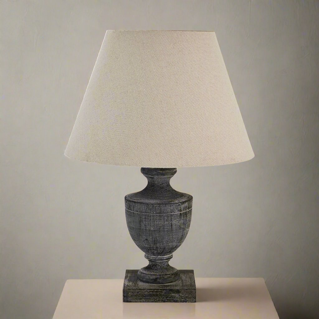 Incia Urn Wooden Table Lamp