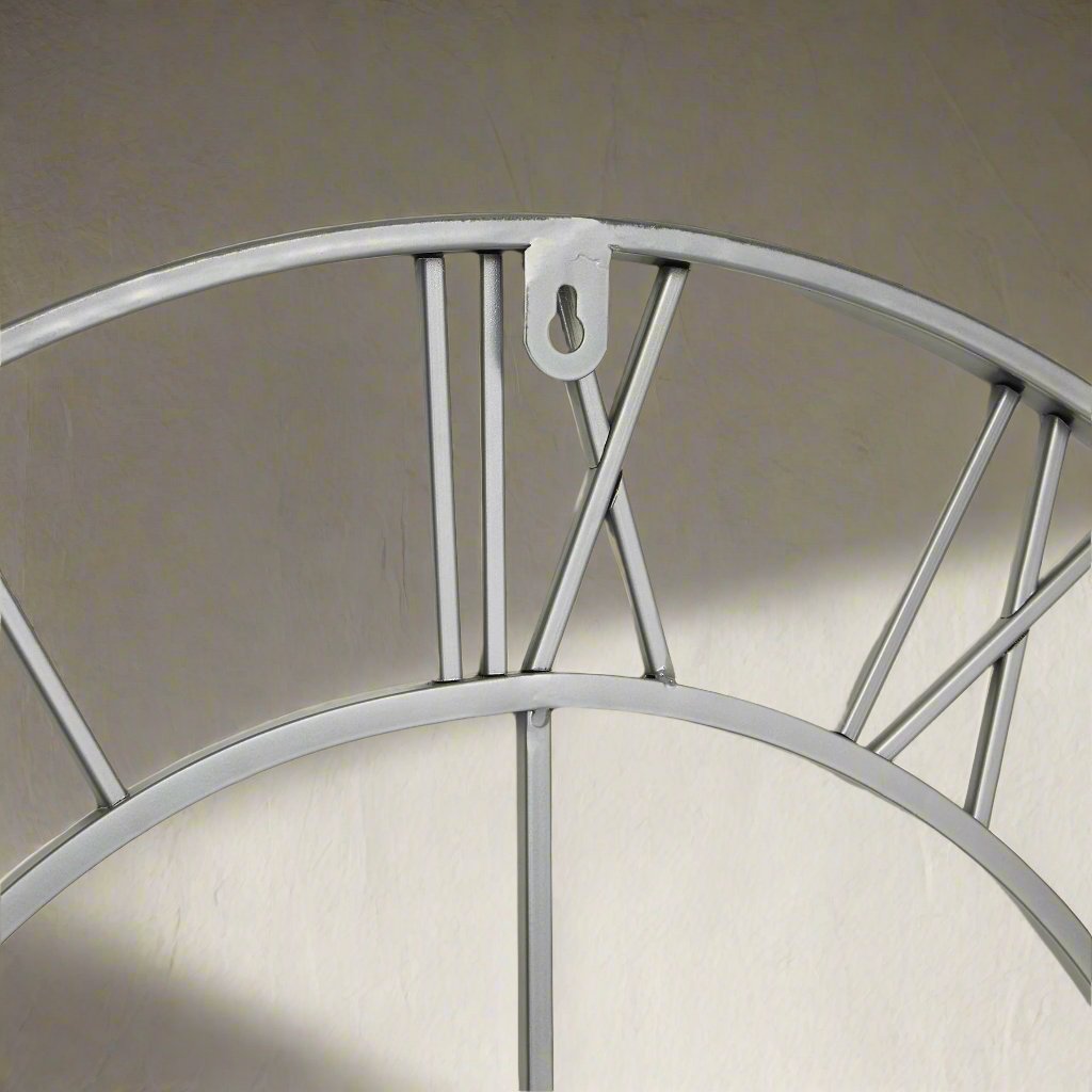 Silver Skeleton Wall Clock