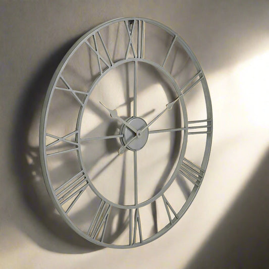 Silver Skeleton Wall Clock