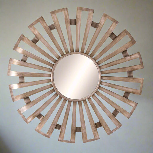 Evi Antique Silver Sunburst Mirror