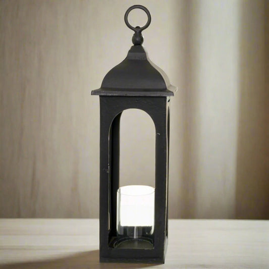 Farrah Collection Black Cast Loop Top Lantern