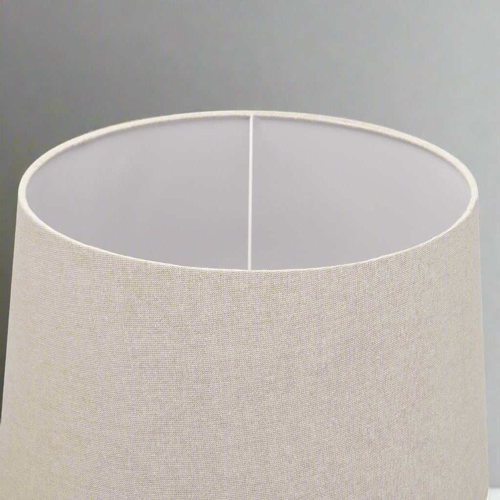 Delaney Natural Wash Fluted Lamp With Linen Shade