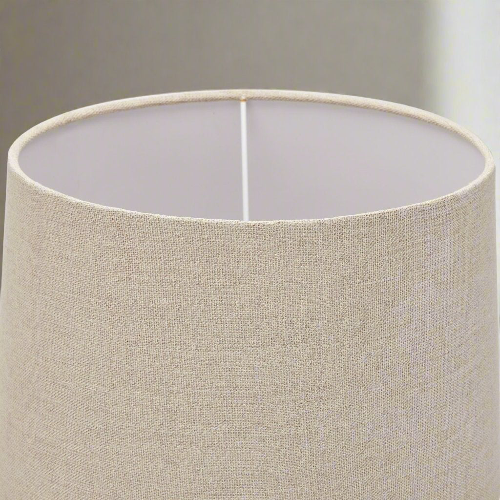 Delaney Natural Wash Candlestick Lamp With Linen Shade