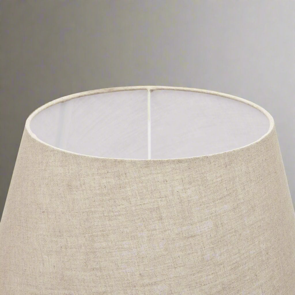 Delaney Natural Wash Spindle Lamp With Linen Shade