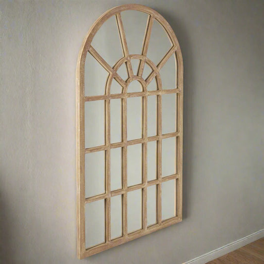 Copgrove Collection Arched Paned Wall Mirror