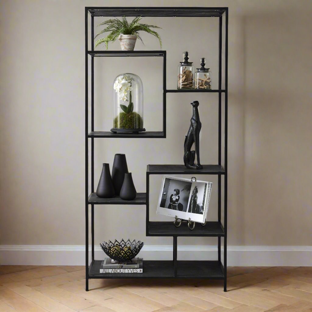 Large Black Multi Shelf Unit