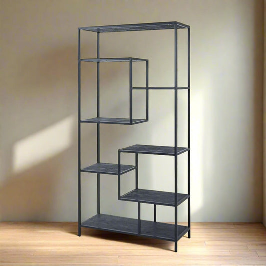 Large Black Multi Shelf Unit