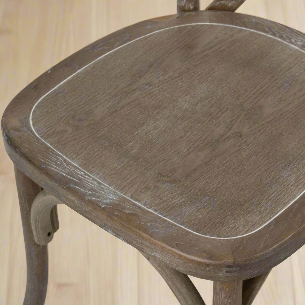 Light Oak Cross Back Dining Chair