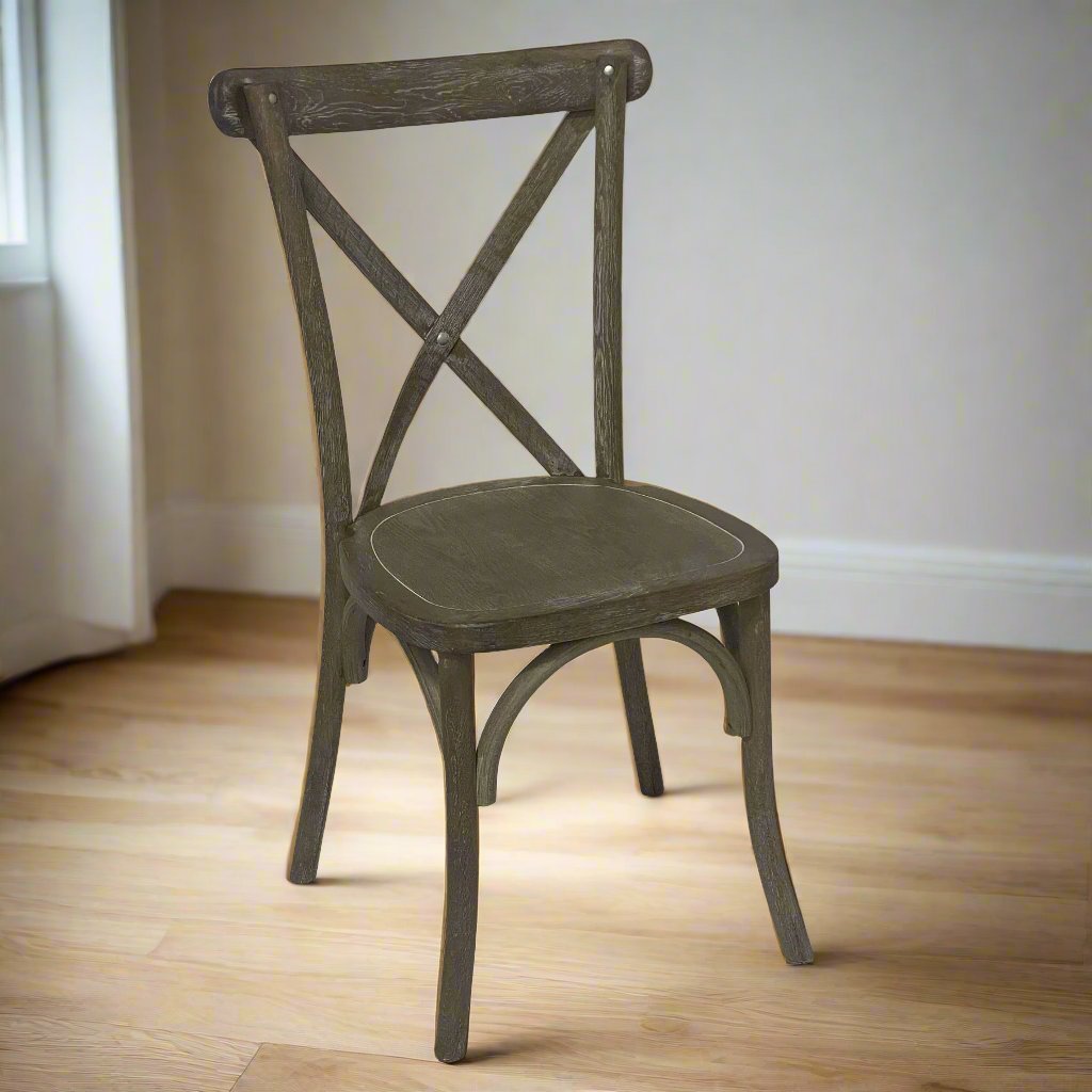 Light Oak Cross Back Dining Chair