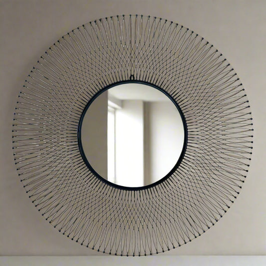 Rio Black Large Wire Mirror