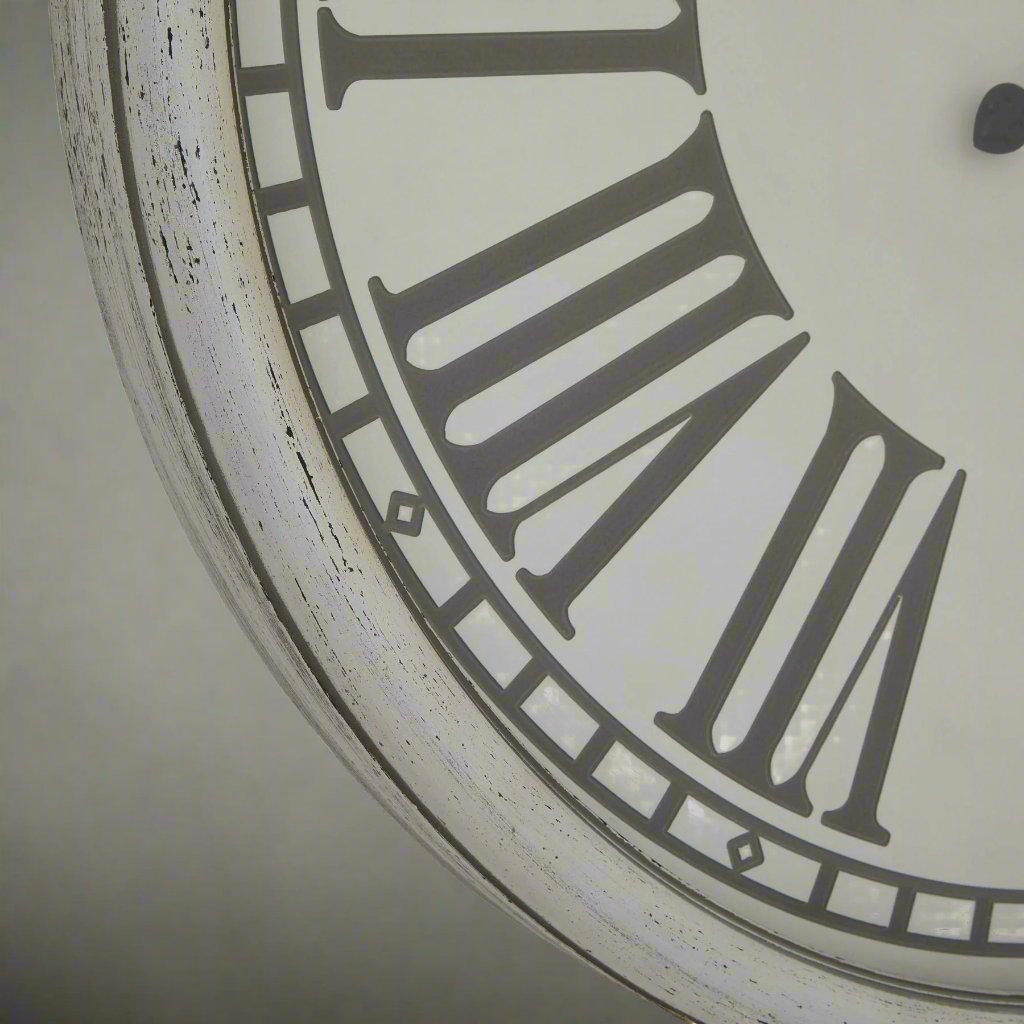 Embossed Wall Clock With Glass