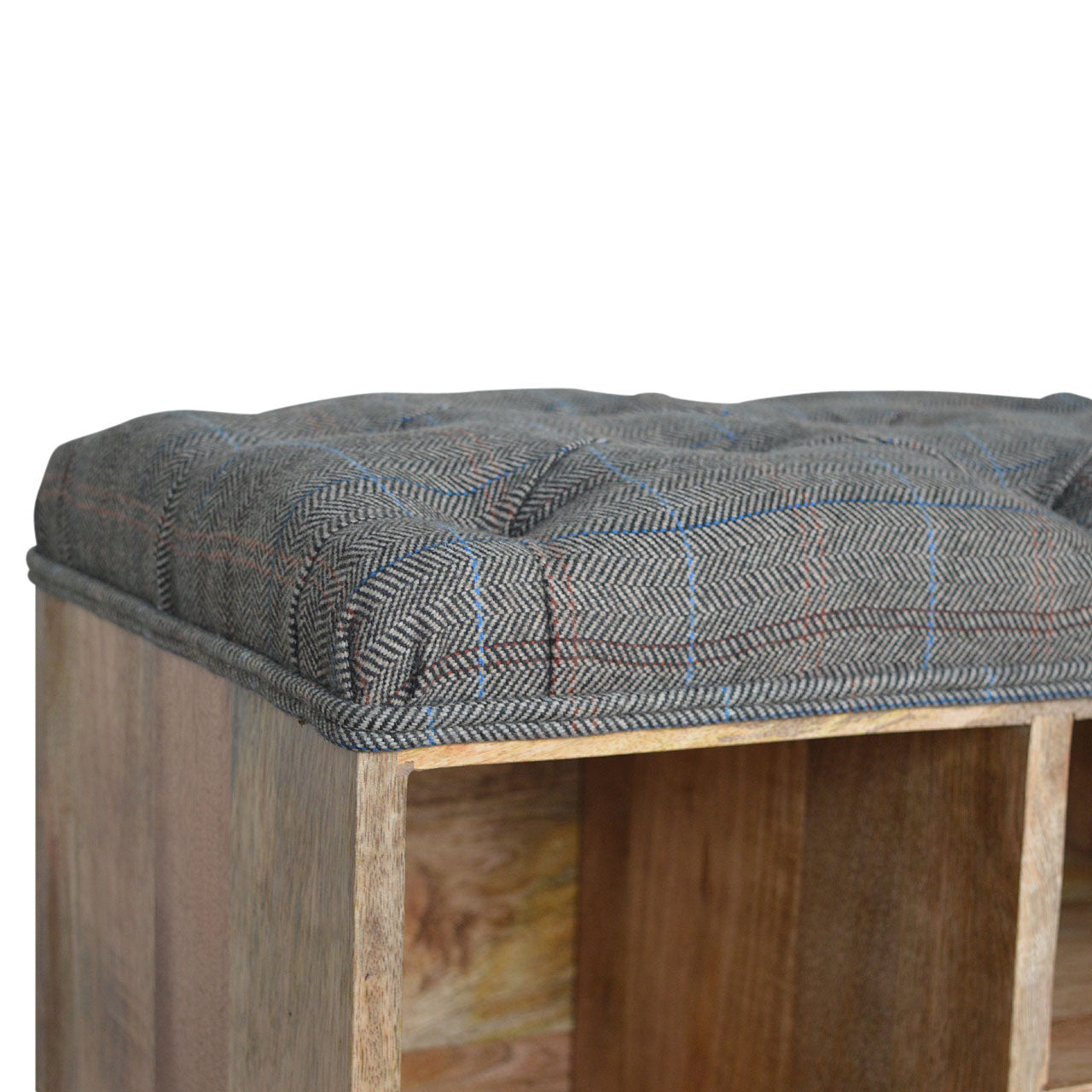 Multi Tweed Open Storage Bench