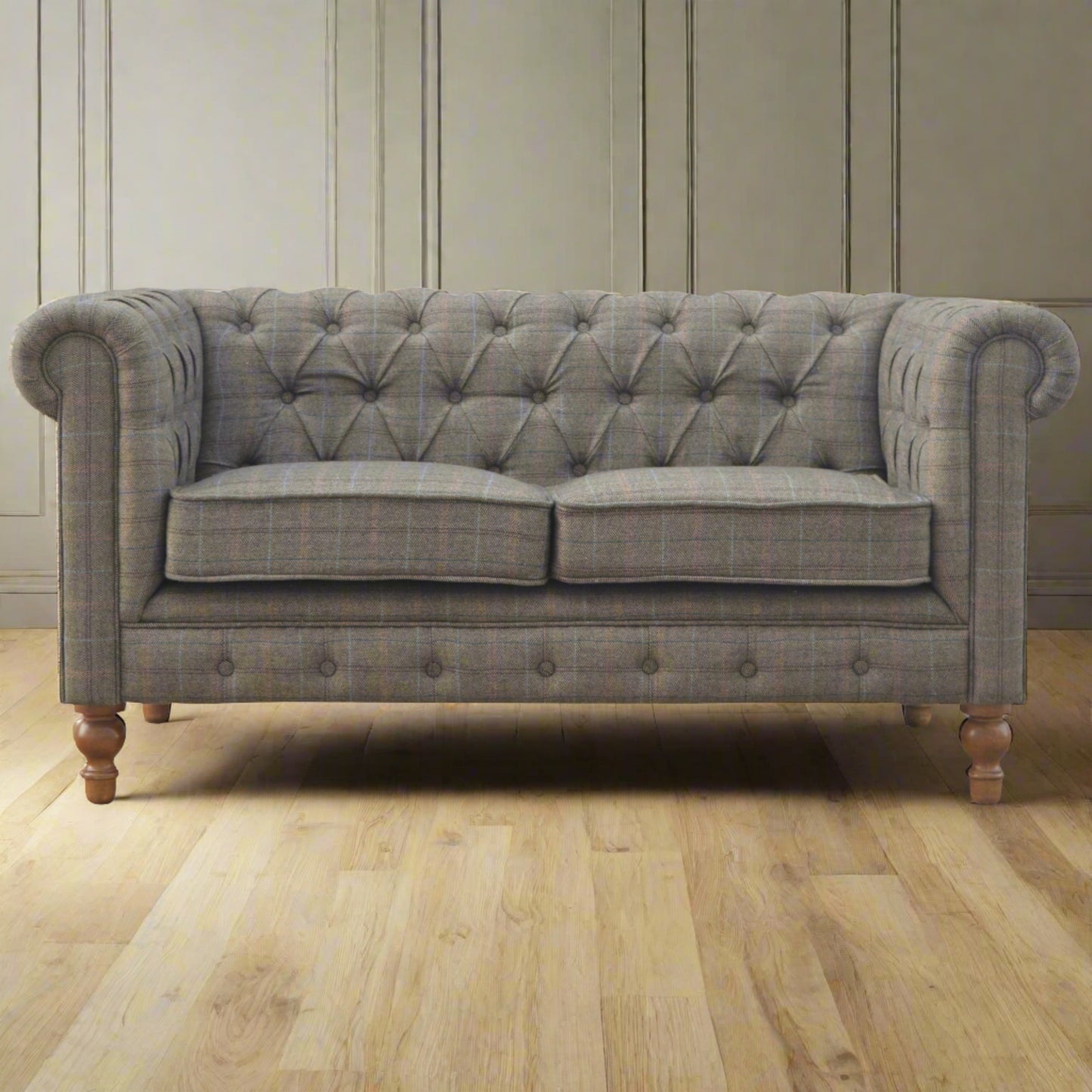 Multi Tweed 2 Seat Chesterfield