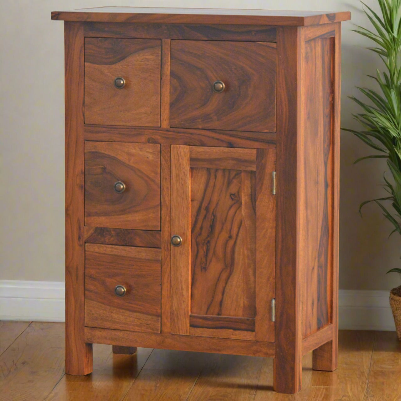 Sheesham 4 Drawer Cabinet