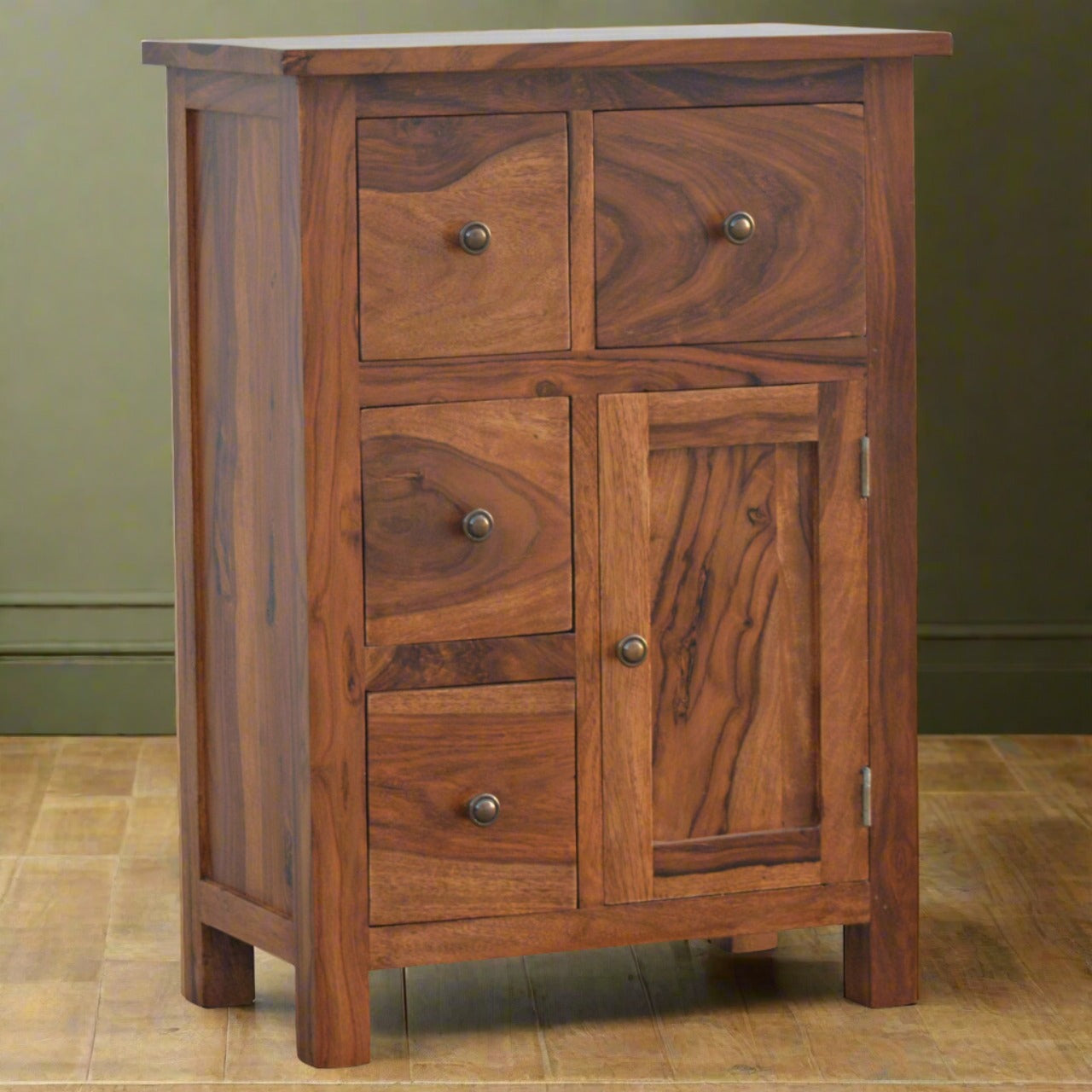 Sheesham 4 Drawer Cabinet