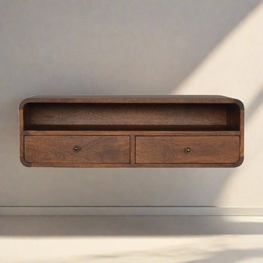 Chestnut Open Floating Console