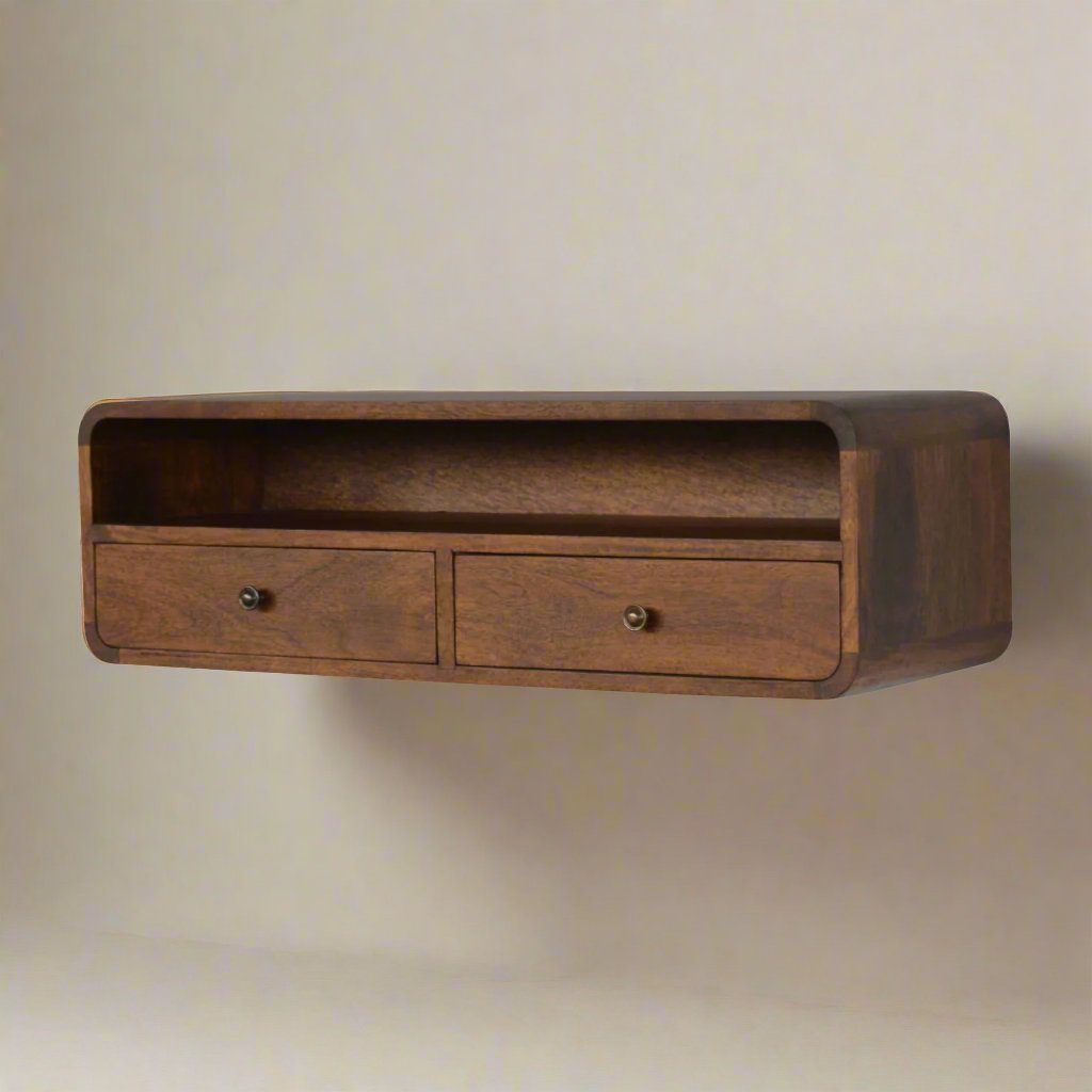 Chestnut Open Floating Console