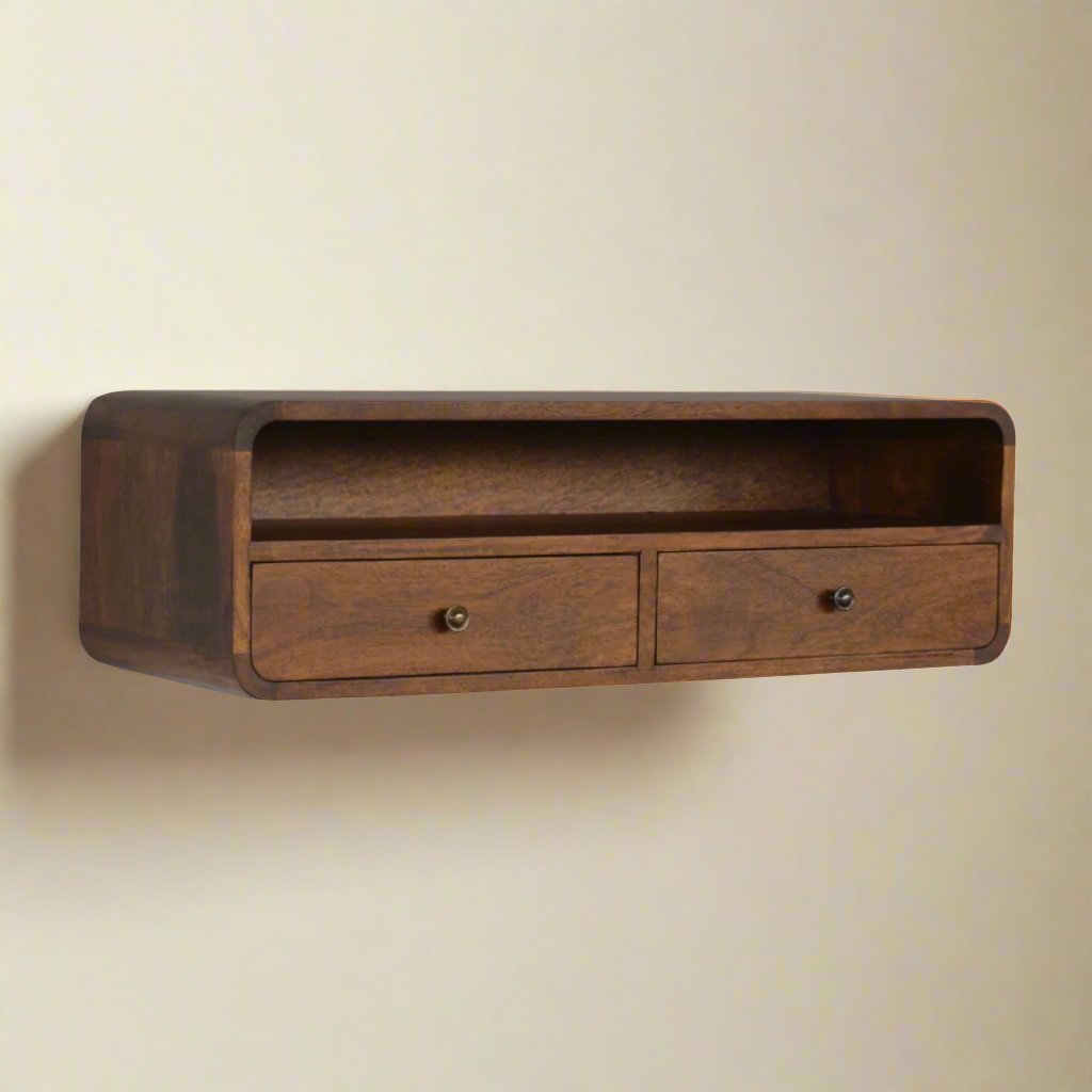 Chestnut Open Floating Console