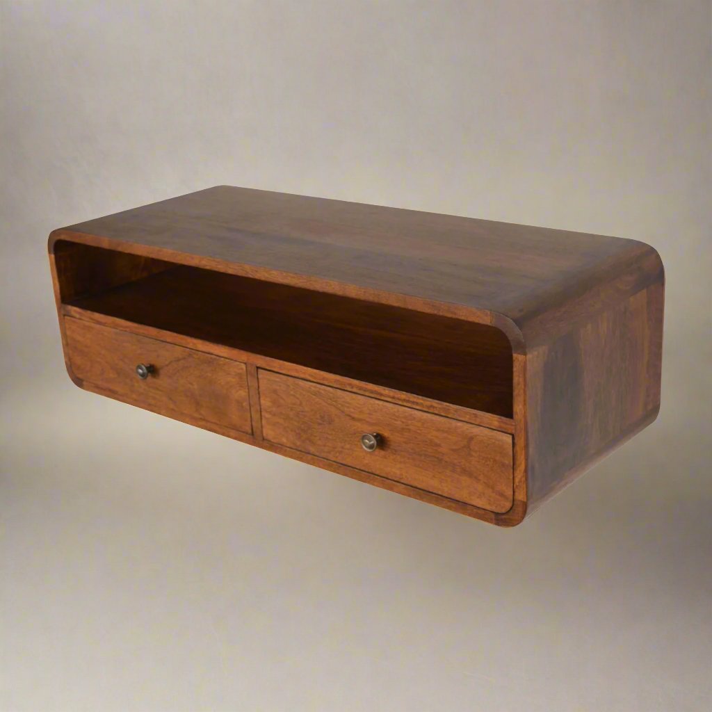 Chestnut Open Floating Console