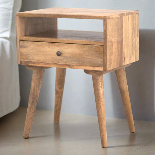 Modern wood bedside table