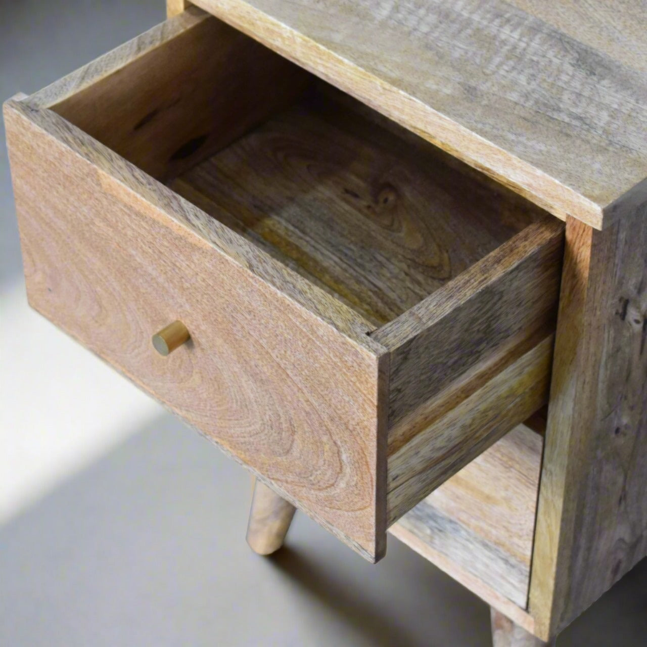 Functional bedside table with storage