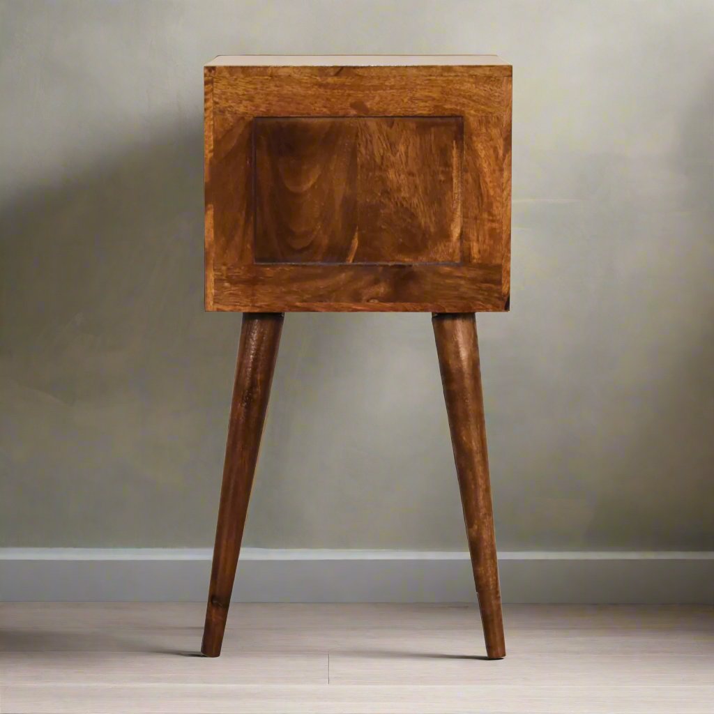 Mini Chestnut Bedside with 2 Drawers