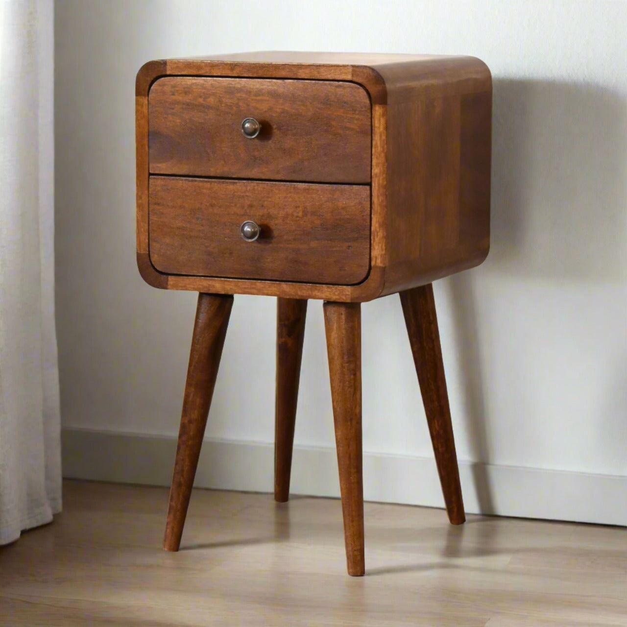 Modern wood bedside table