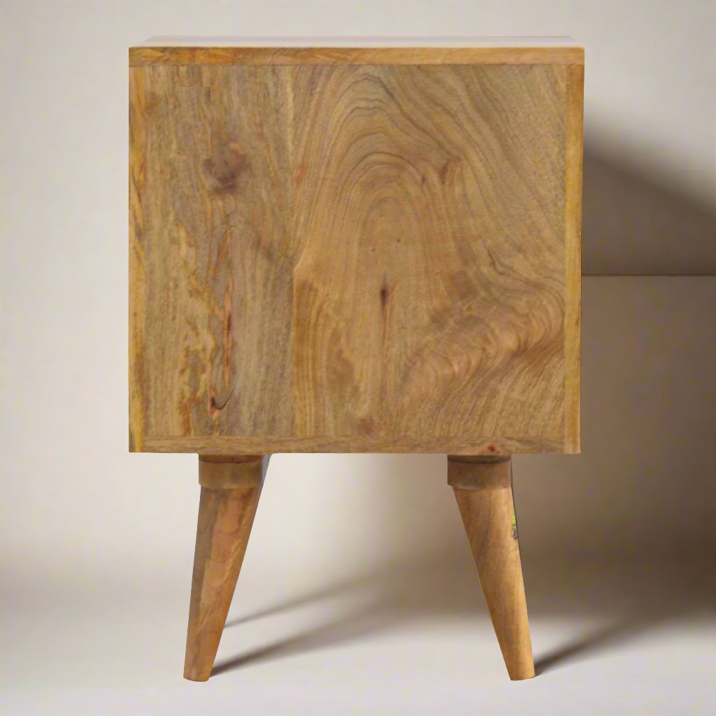 Pineapple Carve Bedside with 2 Drawers