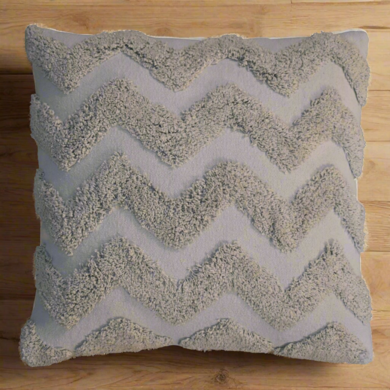 Grey Zig-zag Cushion Set of 2