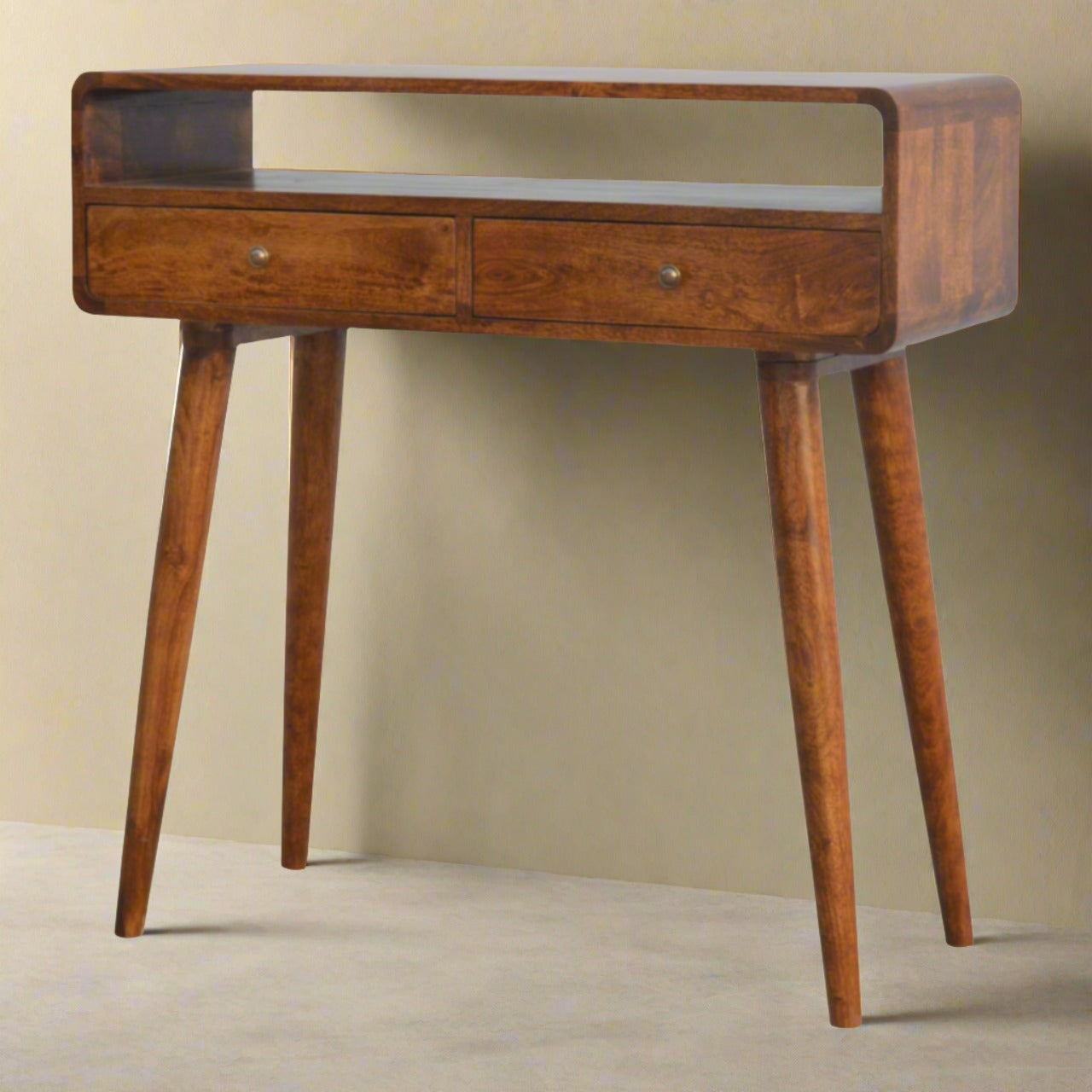 Console table with curved edges