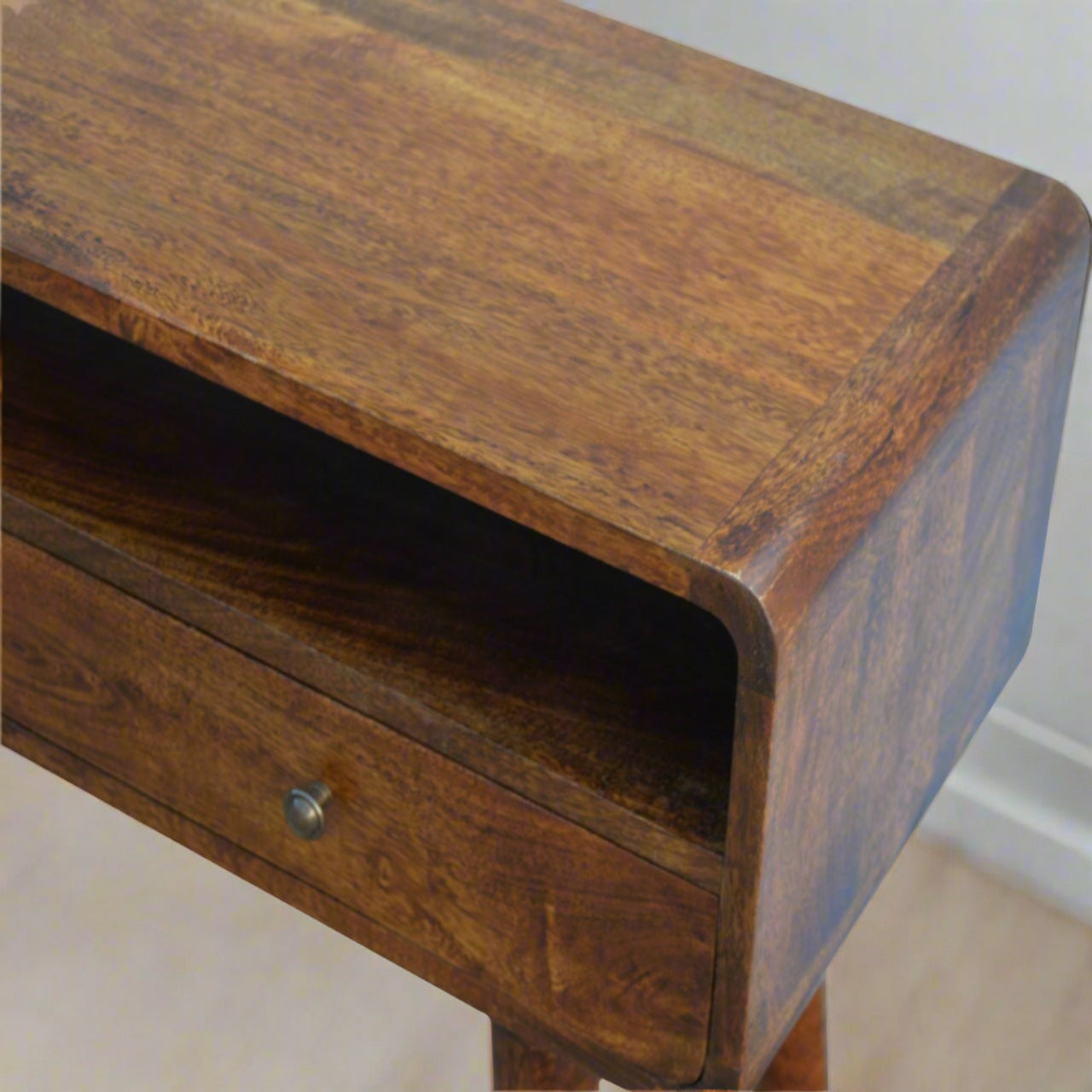 Sustainable wood console table