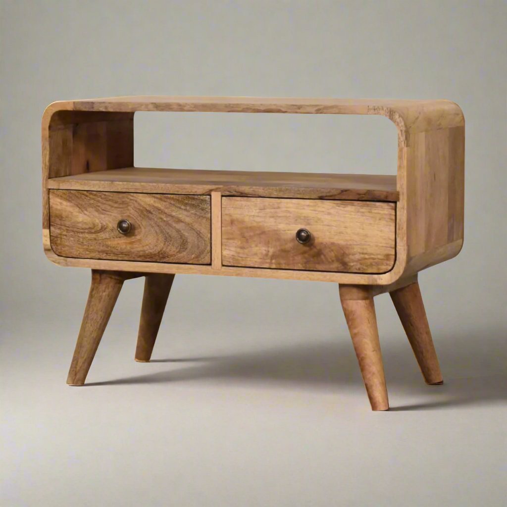 Mango wood media console