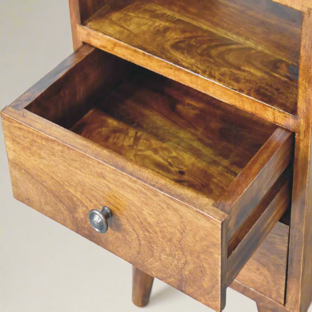 Mini Classic Chestnut Bedside with 2 Drawers