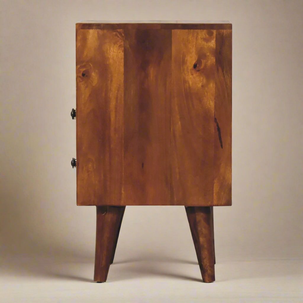 Mini Classic Chestnut Bedside with 2 Drawers