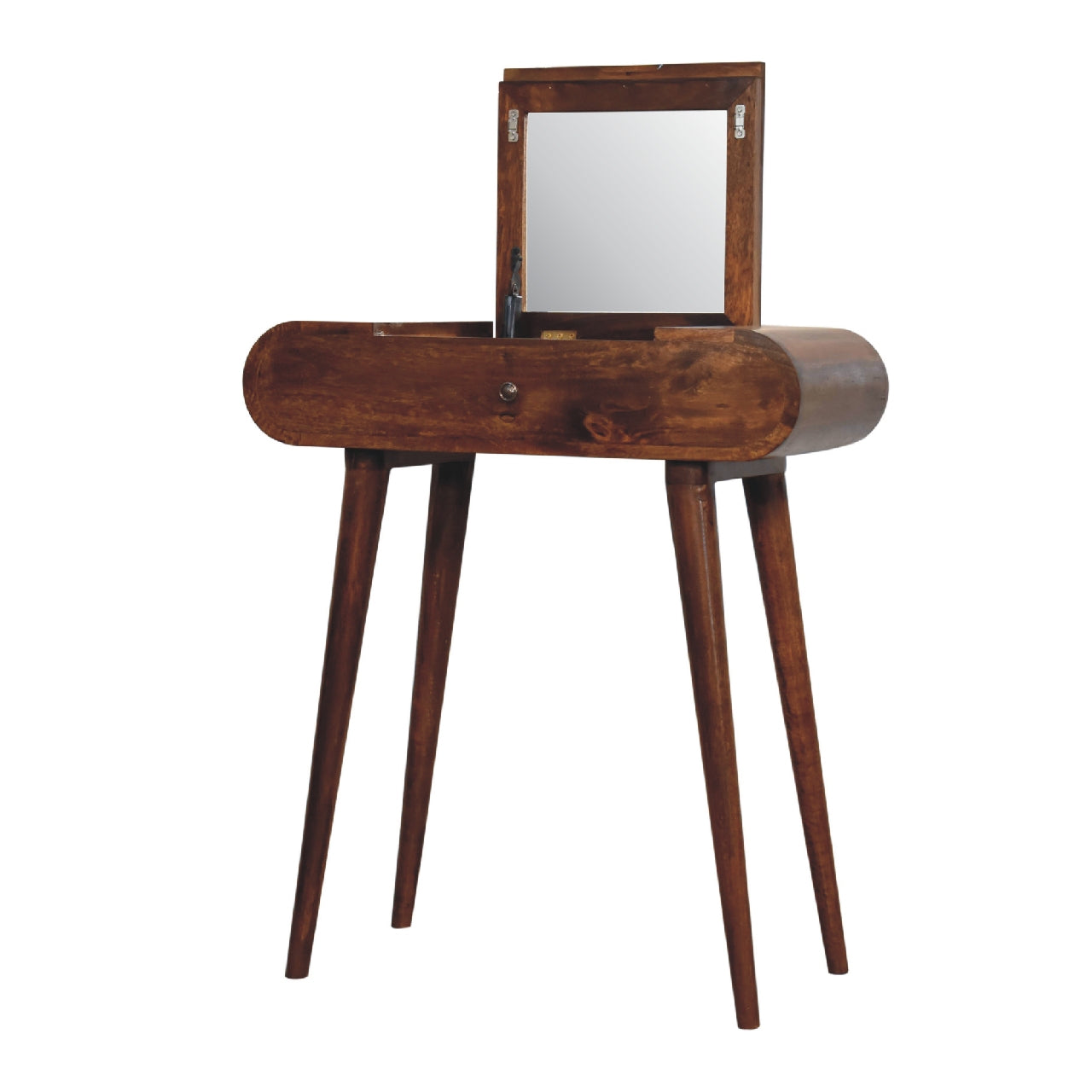 Mini Round Chestnut Fold Vanity