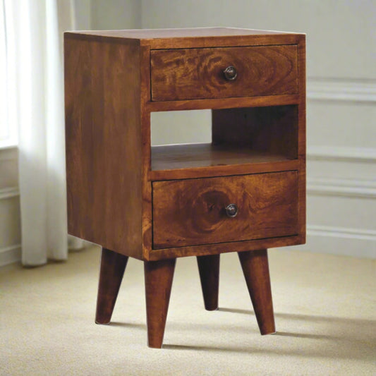 Solid mango wood nightstand