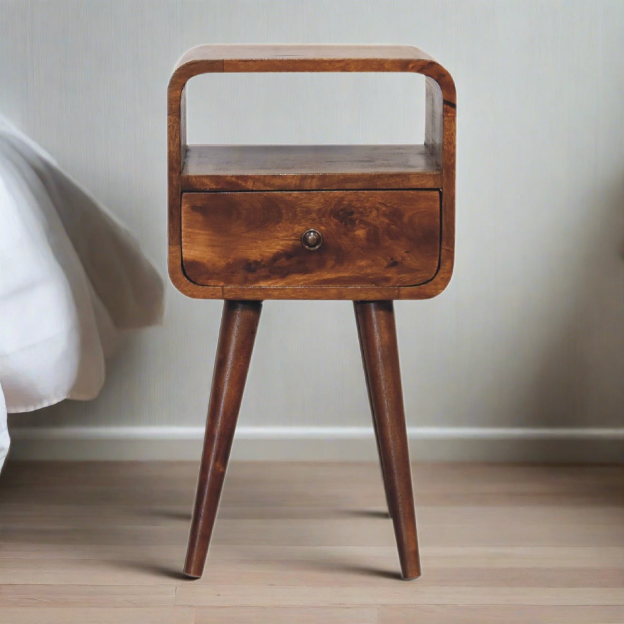 Chestnut finish nightstand