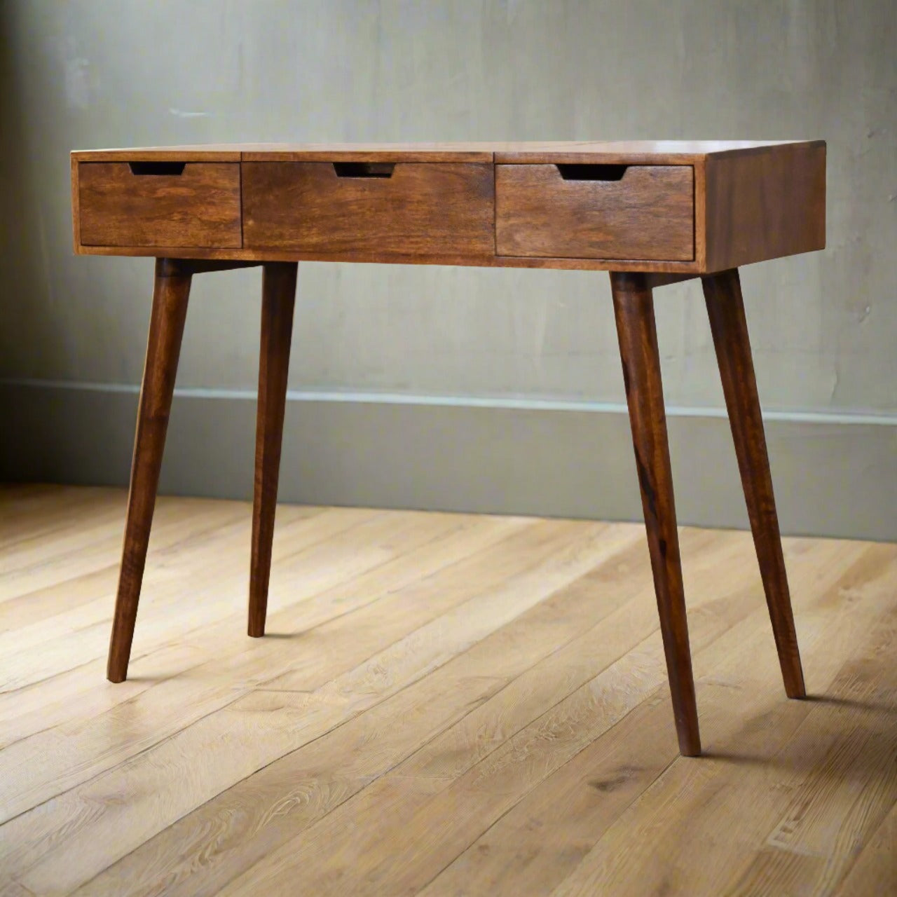 Hand-painted drawers vanity