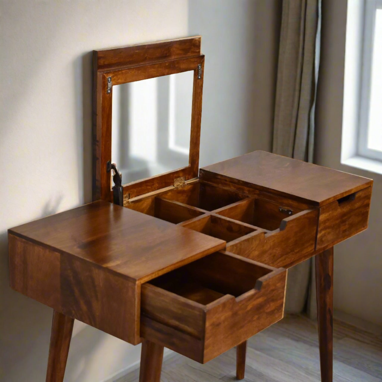 Bedroom vanity with storage