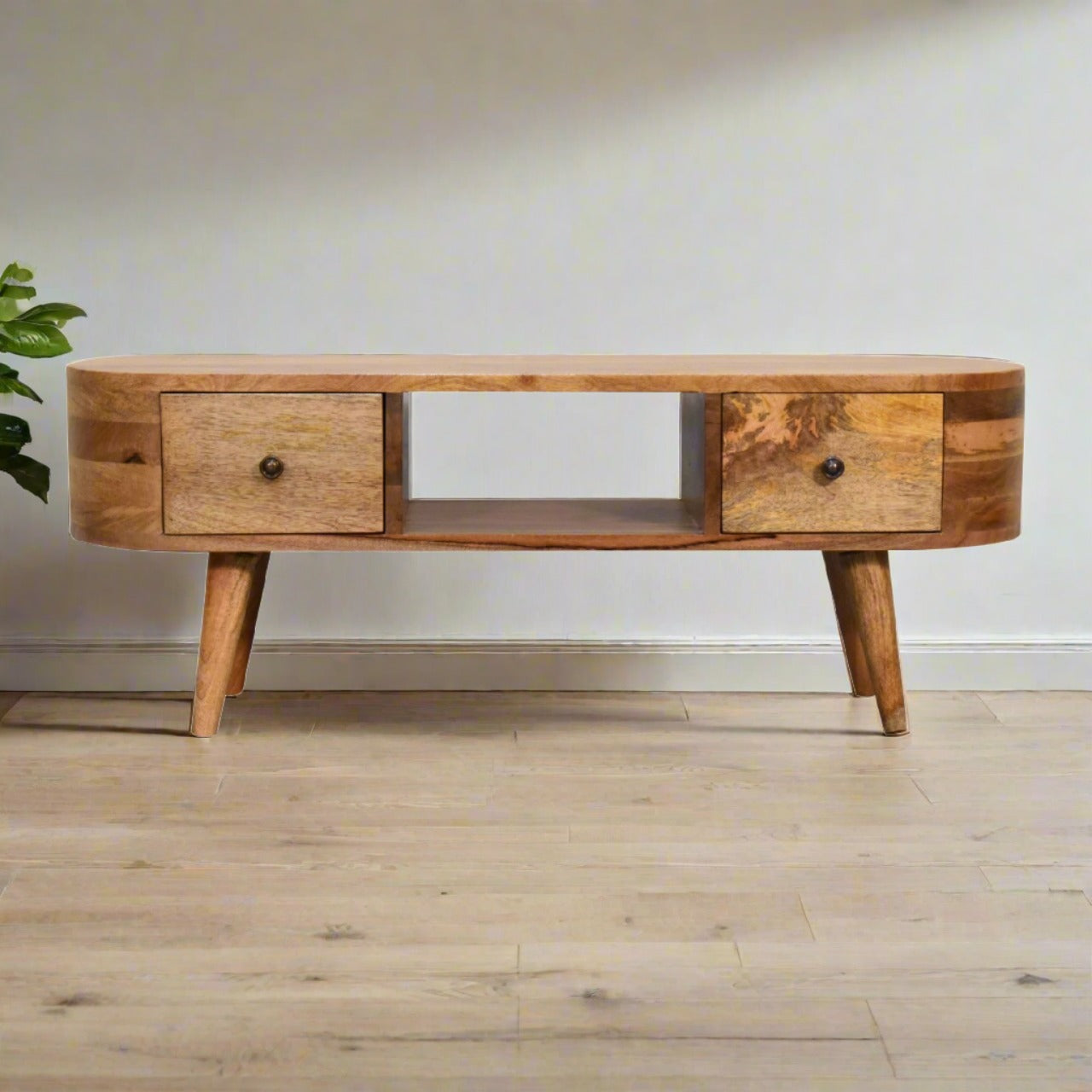 Mini solid wood media unit