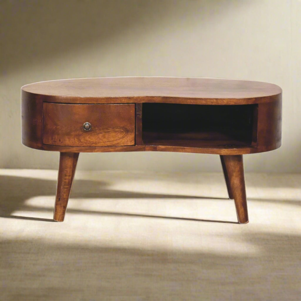 Mini Chesnut Wave Coffee Table