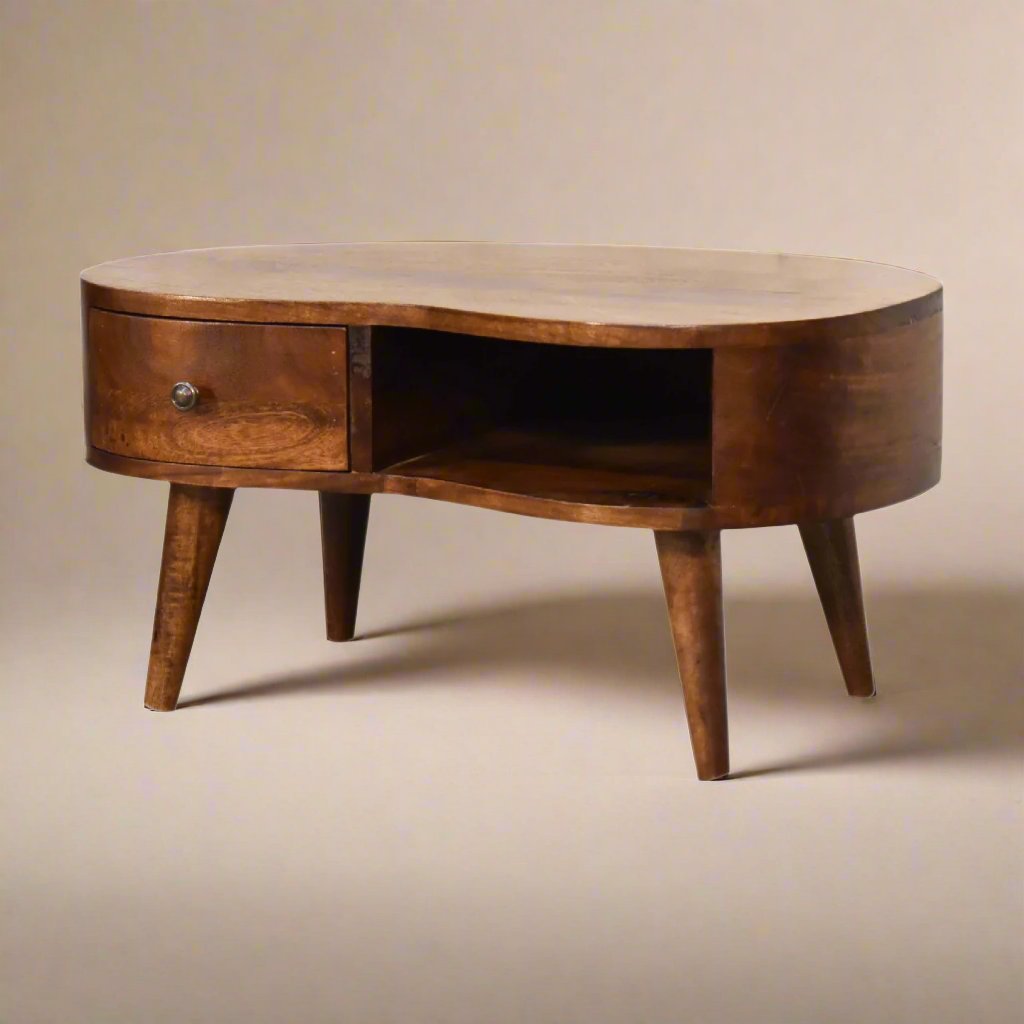 Mini Chesnut Wave Coffee Table