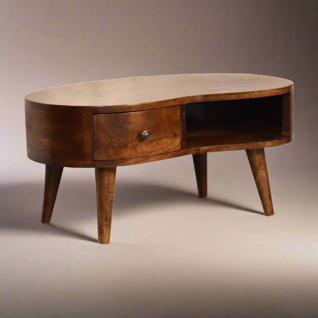 Mini Chesnut Wave Coffee Table