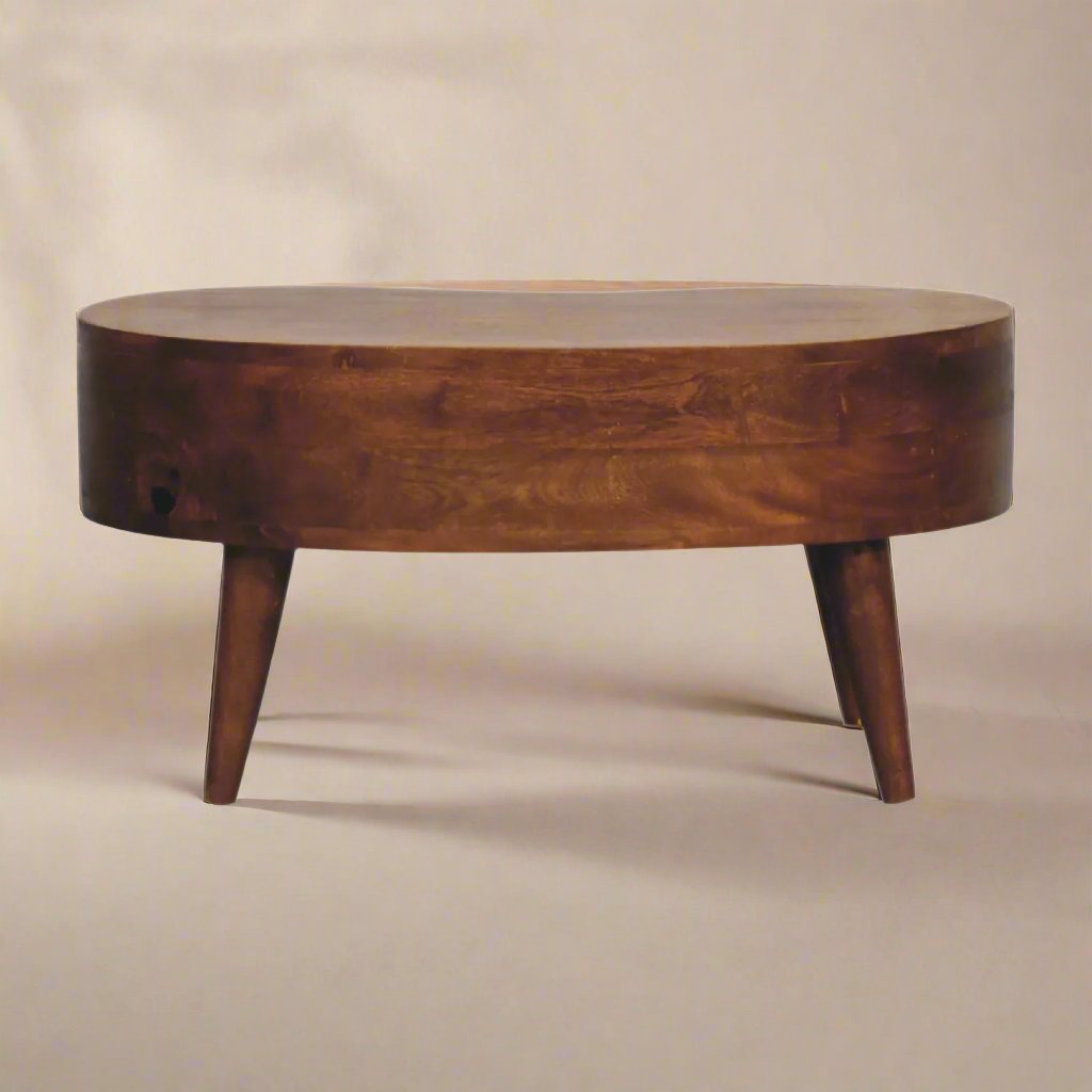 Mini Chesnut Wave Coffee Table