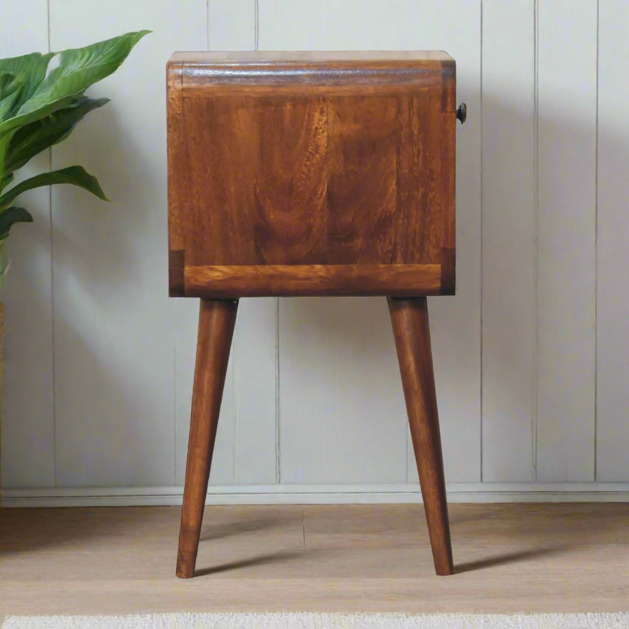 Chestnut finish bedside unit