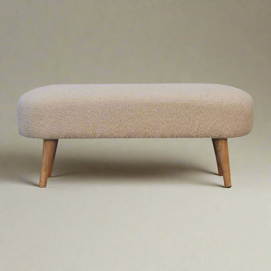 Boucle Hallway Bench