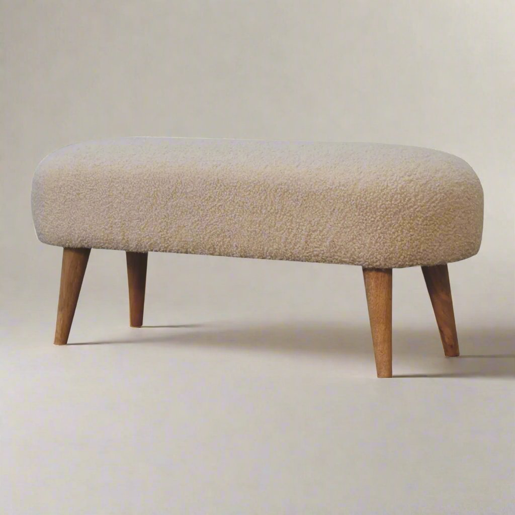 Boucle Hallway Bench