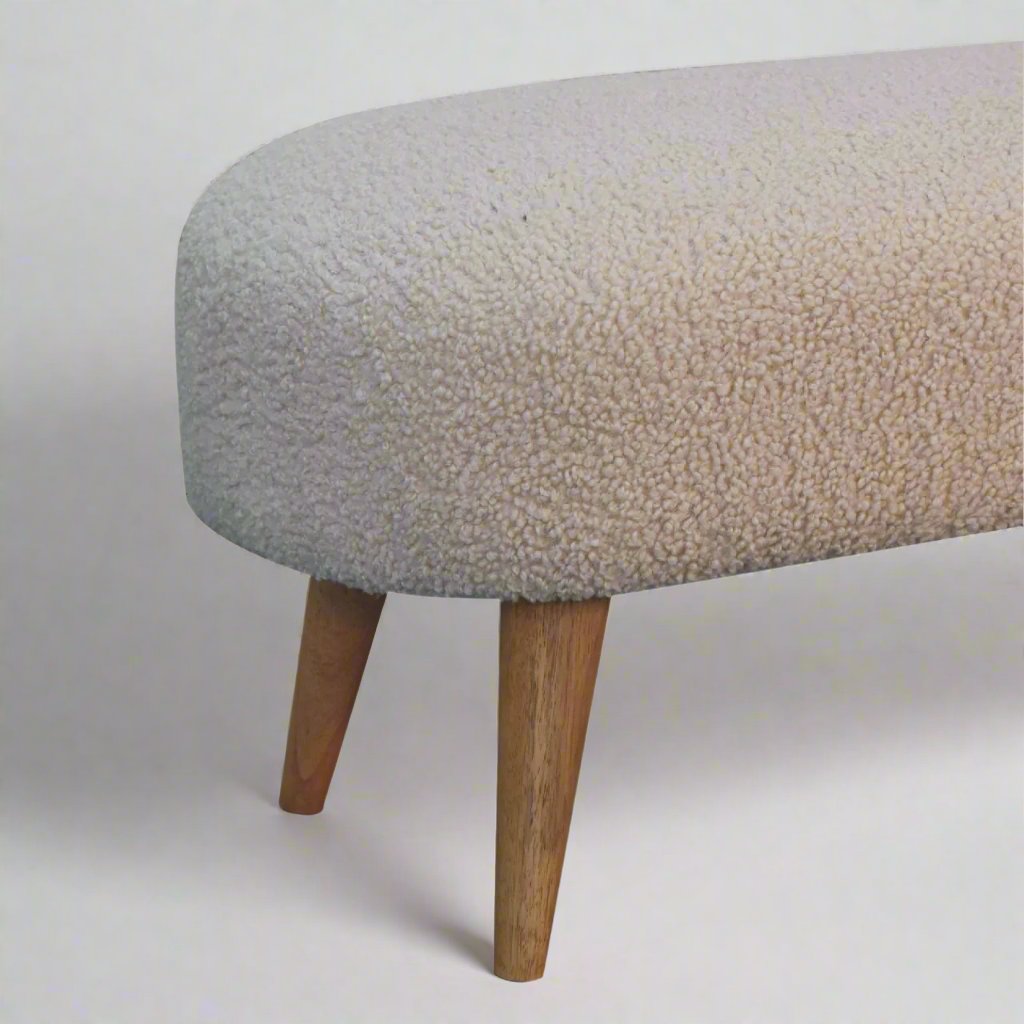 Boucle Hallway Bench